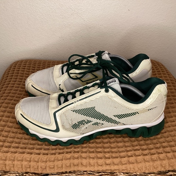 Reebok Ziglite Men´s White Green Sz‎ 10.5 Running...